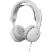 Logitech Vitt trådat headset - - USB-anslutning - Över huvudet - Helt omslutande öron