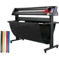 Vevor vinylskärare, 1350 mm vinylplotter, LED-skärmplotter, halvautomatisk inbyggd optisk öga, kompatibel med SignMaster-programvara för Windows-system med stativ