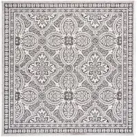 De Onlinewinkelier b.v. Fyrkantig utomhusmatta | Summer Oriental grå hos Volero | 250x250cm | Grå | Kvadratisk | Utomhusmattor