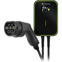 Green Cell Laddbox 22kW 32A med Type 2 kabel 6m / Wallbox-laddare / Elbilsladdare med Type 2