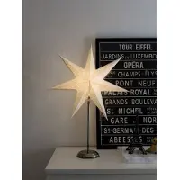 Konstsmide 2996-230 Julstjärna Glödlampa, LED Vit, Silver med utstansade motiv, med brytare