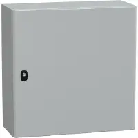 Schneider Electric Väggskåp metall S3D, 600 x 600 x 250 mm HxBxD RAL7035 med monteringsplatta, IP66, 1 dörr