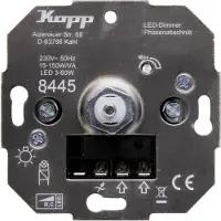 Kopp 844500001 Dimmer infälld Lämplig för ljuskälla: Glödlampa, Halogenlampa, LED-lampa Grå