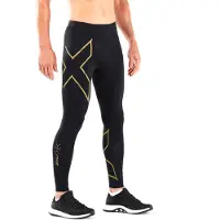 2XU Men's MCS Run Compression Tights Black/Gold Reflective