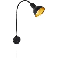 Briloner Vägglampa Hygge Comfort light Retro, Svart, Vardagsrum / matsal, Metall, Vintage, Vägglampa, vägglampa inomhus