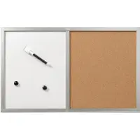 Herlitz 10685394 10685394 Magnettavla, Whiteboard (B x H) 600 mm x 400 mm Silver, Kork