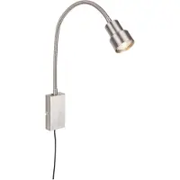 Briloner LED vägglampa Tusi Comfort Light, Aluminium / grå / zink, Sovrum, Metall, Modern, LED-vägglampa, vägglampa inomhus