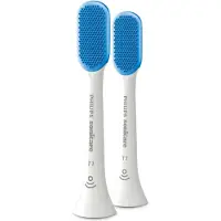 Philips Sonicare TongueCare+ HX8072 - Extra tandborsthuvud - till tandborste - vit (paket om 2) - för Sonicare 2 Series 3 Series Sonicare DiamondClean Smart HX9912