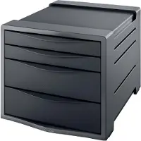 Esselte Europost VIVIDA - Lådskåp - 4 lådor - för A4 (210 x 297 mm) - intensivsvart