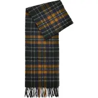 Barbour Unisex New Check Scarf Forest/Bronze Brown