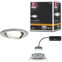 Paulmann 93877 Coin Slim LED-inbyggnadsbelysning LED LED fast installerad 6 W Järn (borstad)