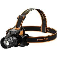 Superfire HL58 pannlampa ficklampa, 350 lm, USB, 3 lägen, 200m