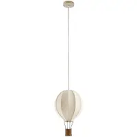 LINDBY Taklampa , Aeris, dimbara, Beige, Barnrum, Tyg / textil