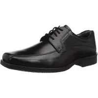Hush puppies Brandon Svarta Lädersnörskor För Män