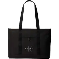 Calvin Klein Shoppingväska 'BOLD' svart / vit