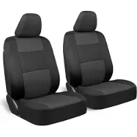 Bdk PolyPro 2-pack frmre bilstolsverdrag set i kol/svart - framstesverdrag fr bilar Lastbilar Skpbilar SUV:er Sedaner Ltt att installera f