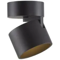 Paul Neuhaus LED-takspotlight Cup, svart, Ø 9,5 cm, metall dimbar, Svart, Vardagsrum / matsal, Metall, Modern, LED-taklampa