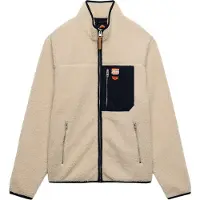 Superdry Jacka Vintage Retro Fleece Navy Beige Off-White Storlek