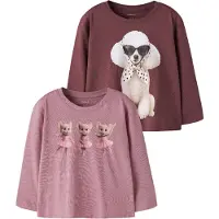 Name it T-shirt 'NMFVOTEA' beige / kräm / bär / pitaya