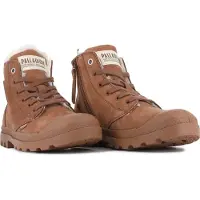 Palladium - Stövlar och kängor dam - Pampa Hi Zip Wl W Raw Brown för UnisexLäder - Storlek 36 - Brun