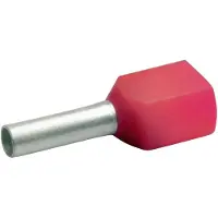 Klauke 8718 Dubbla ändhylsor 1 mm² Delisolerad Röd 1000 st