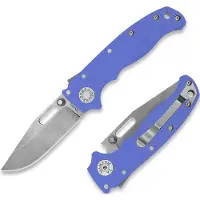 Demko Knives AD20.5 Shark-Lock CPM 20CV Clip Point AD205-20CV-BLG10-CP Blue G10, pocket knife