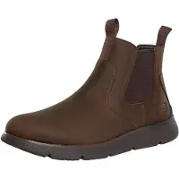 SKECHERS för män. 205227 Augustino Paulo ankelstövlar i brunt läder (42), Hud, Karta, Ingen, Casual