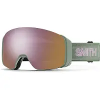 Smith - Skidglasögon - 4D Mag Olive Warm Steel / Chromapop Everyday Rose Gold Mirror för UnisexUll - Grön