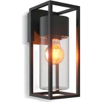 Calex Vägglampa utomhus, dimbar, Svart, Aluminium / grå / zink, Modern, Utomhusvägglampa