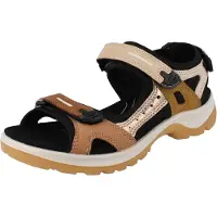 Ecco Sandal 'Offroad' brun / ljusbrun / guld / svart
