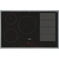 Siemens iQ700 EX845LVC1E - Induktionshäll - 5 kokplattor - Fördjupning - bredd: 78 cm - djup: 50 cm - med kanter i rostfritt stål - svart / rostfritt stål