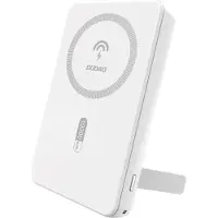 Dudao K14S+ 10 000 mAh 22,5 W magnetisk powerbank USB-A/USB-C, MagSafe, stativ – vit
