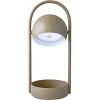 Frandsen LED bordslampa Ball Portable, dimbar, Aluminium / grå / zink, Vardagsrum / matsal, Metall, Design, LED-bordslampa