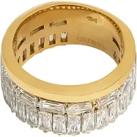 GUESS Ring 'LES BAGUETTES' guld / transparent