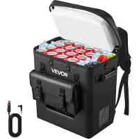 Vevor 12 volt kylskåp, 13,7 QT/13L bilkylskåp, bärbar elektrisk fryskompressor, 12V/24V DC, -6℉ till 10℉/ -6℃ till 10℃, för lastbil, skåpbil, husbil, SUV, båt, resor, camping, bilresor
