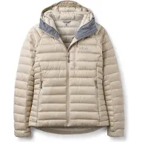Rab - Vandringskläder dam - Microlight Alpine Hoody W Dark Pebble för Unisex - Storlek S - Beige