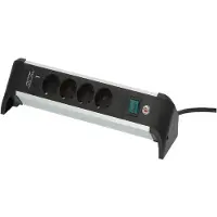 Brennenstuhl Alu-Office-Line grenuttag 4-vägs med USB-C och USB-A, 1,8 m