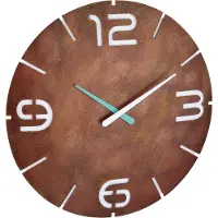 TFA-Dostmann 60.3536.08 DCF Väggklocka 35 cm x 35 mm Rostfärgad