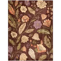 FRAAI Tvättbar matta | Misty Flowers brun hos Volero | 120x170cm | Brun | Rektangel | Inomhusmattor