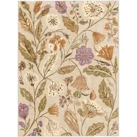 FRAAI Tvättbar matta | Misty Flowers gräddvit hos Volero | 80x150cm | Creme | Rektangel | Inomhusmattor