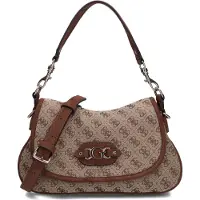 GUESS för kvinnor. HWJG2313190 Beige axelväska med flik Samantha (OSFA), Casual, Polyester
