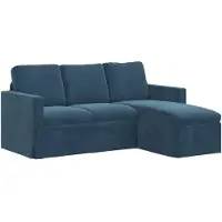 vidaXL Soffa Blå 178 x 134 x 80 cm Sammet