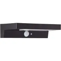 Brilliant Barker G40415/06 Solcellsdriven utomhusvägglampa med rörelsesensor 3W varmvit svart