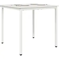 vidaXL Matbord Vit 80 x 80 x 75 cm Massiv furu