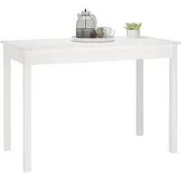 vidaXL Matbord vit 110x55x75 cm massivt furuträ