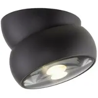 Paul Neuhaus LED-takspotlight Move, svart, Ø 12 cm, metall/glas dimbar, Svart, Vardagsrum / matsal, Metall, Modern, LED-taklampa