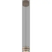 Paul Neuhaus Pendellampa Falling Rings, dimbar, Brun / mässing, Vardagsrum / matsal, Metall, Modern