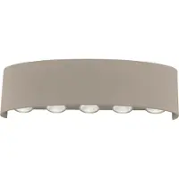 Paul Neuhaus LED utomhus vägglampa Carlo, Creme / bärnsten, Aluminium / grå / zink, Modern, LED-vägglampa utomhus
