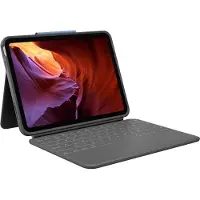 Logitech Rugged Folio - Tangentbord och foliefodral - Apple Smart connector - QWERTY - USA, internationellt - grafit - för Apple 10.9-inch iPad (10:e generation)