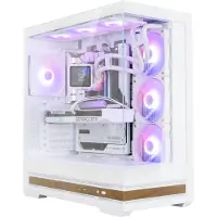 Zalman P40 Namu - Mid tower - ATX - genomskinlig sidopanel (härdat glas) - ingen strömförsörjning (ATX) - vit - USB/ljud